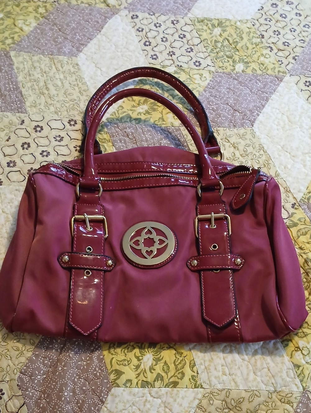 Women’s Satchel Handbag - Deep Burgundy